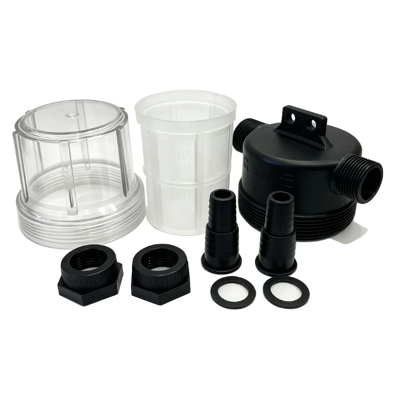 1set Large Flow Water Filter Kit With Mesh Strainer Removable And Reusable Pump Suction Filter For Garden Irrigation Sprayer