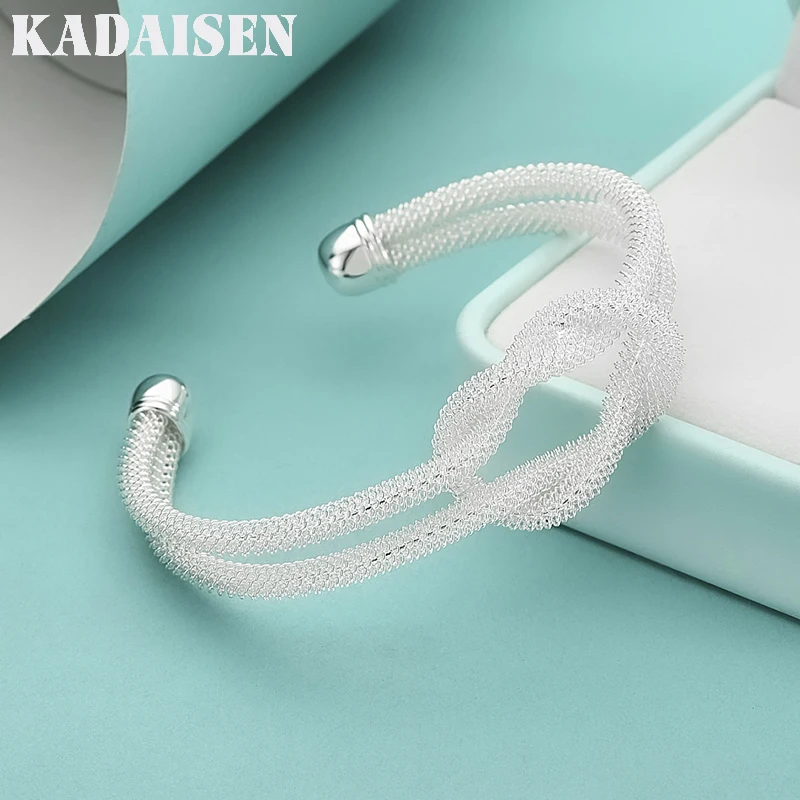 Fashion Cute Special High Quality 925 Sterling Silver Jewelry Noble Charm Women Bangle Bracelet Jewelry Classic Style B091