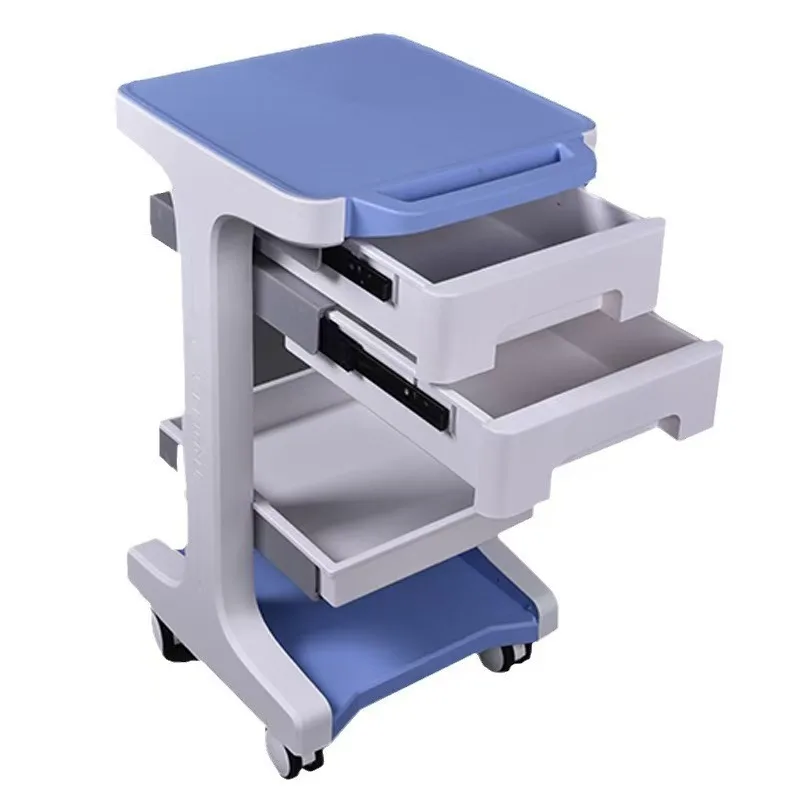 Medical Beauty Mobile Cart ABS Beauty Equipment Cart Plastic Injection Beauty Salon Small Cart