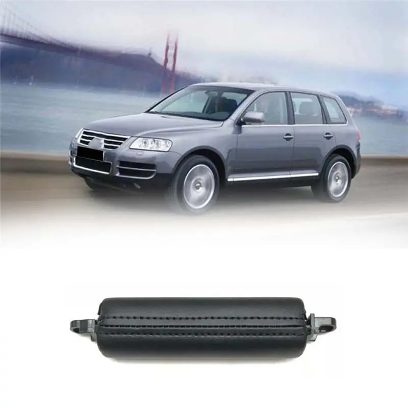 A73X-Car Interior Door Pull Handle Trim 7L6867161 For VW Touareg 2003-2010 Parts Side Door Handle Inner PU Leather LHD RHD Black