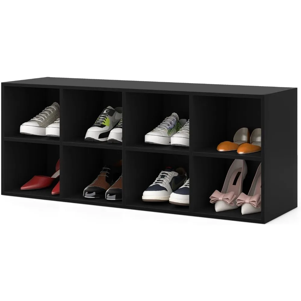 

Скамья для обуви, 8 кубиков, 40-дюймовая скамья для прихожей с местом для хранения вещей, полка для обуви на 8 кубиков, шкаф для хранения органайзера для обуви для прихожей, прихожей, M