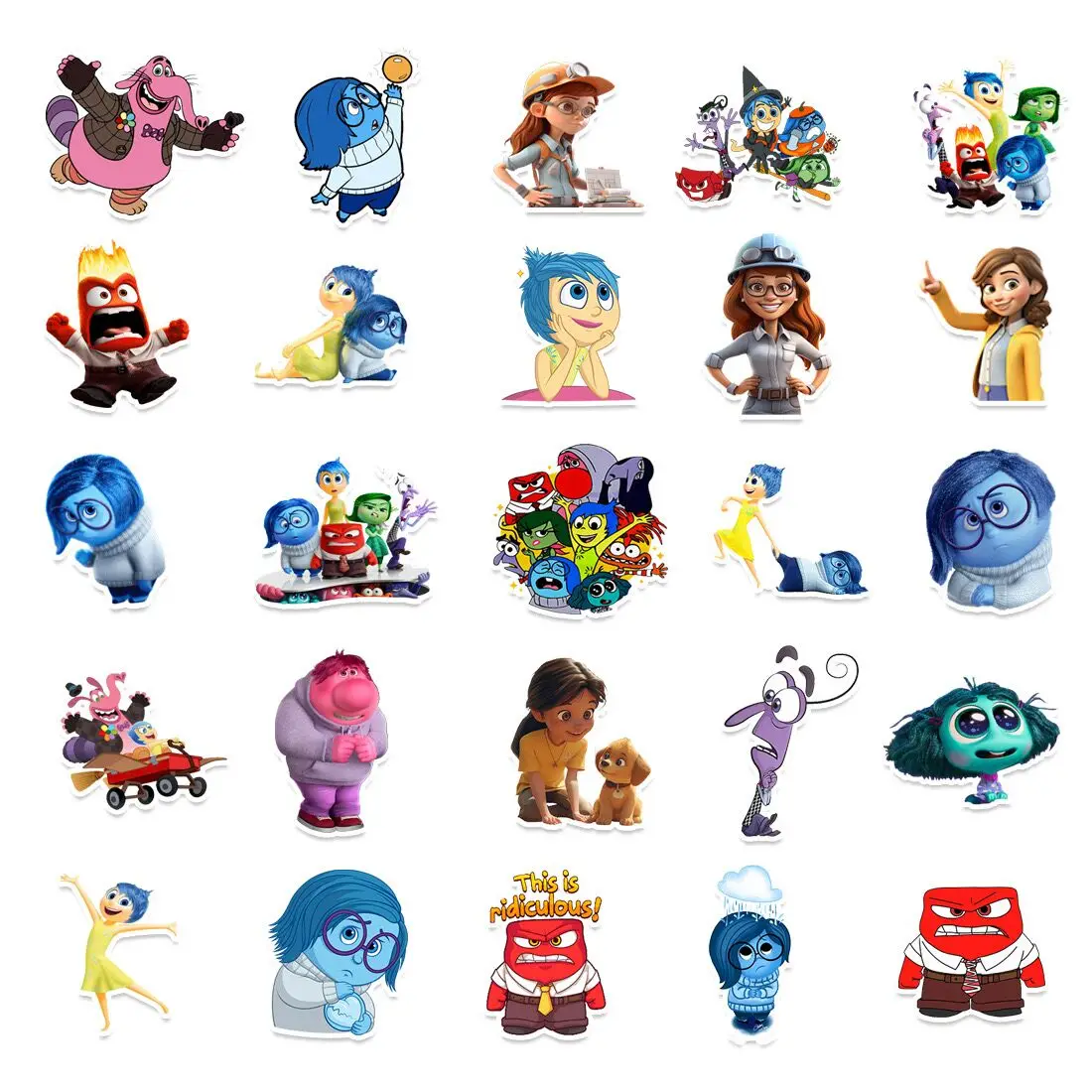 10/50Pcs Cool Disney Movie INSIDE OUT 2 Graffiti Stickers Kids Toy Waterproof Graffiti Skateboard Fridge Laptop Luggage Sticker