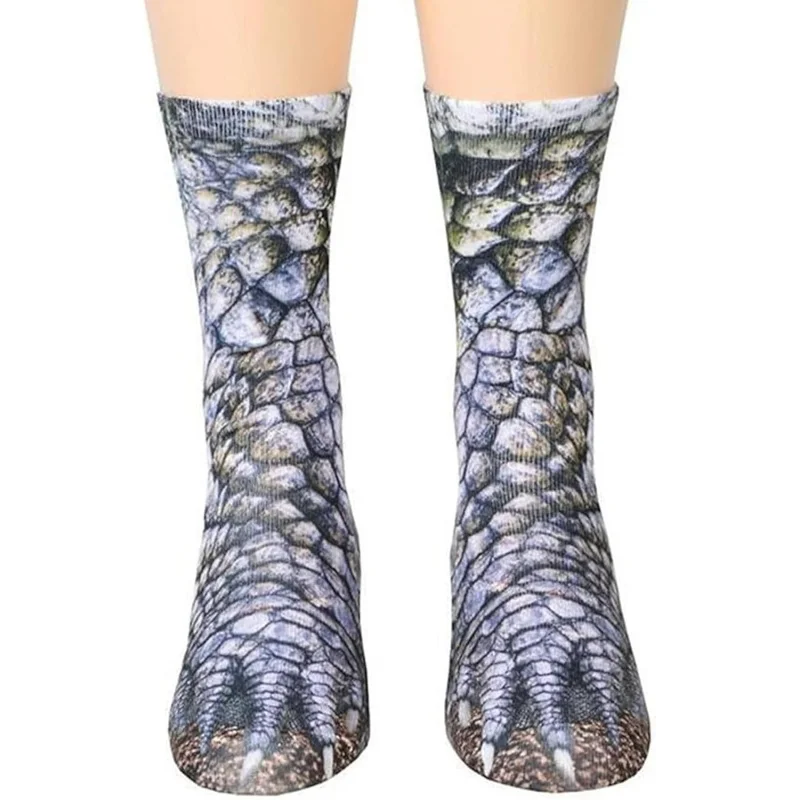 Interesting Christmas Gift Novelty 3D Animal Claw Socks Crew Long Socks for Adults and Teenagers White Elephant Gift