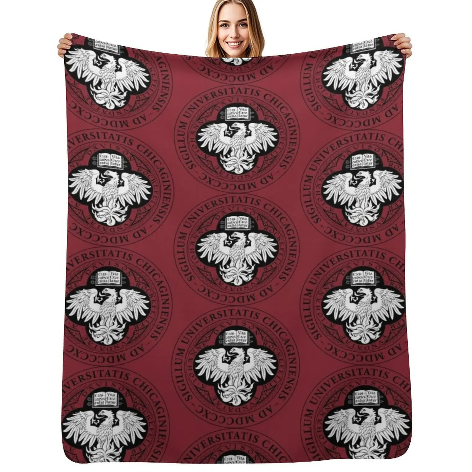 University of Chicago Throw Blanket Lightweight Warm Blanket for Indoor Outdoor Use