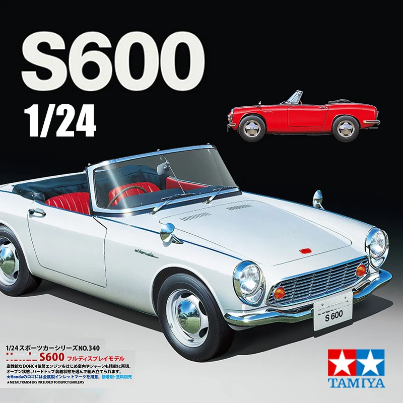 

TAMIYA Пластиковый комплект масштабной модели автомобиля 24340 S600 1964, открытый верх 1/24, коллекция игрушек «сделай сам»
