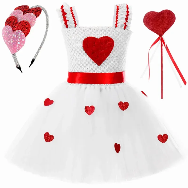 dd54Toddler Baby Girls Valentine’s Day Princess Dress Sweet Love Heart Tutu Dresses Kids Valentines Wedding Birthday Party Costu