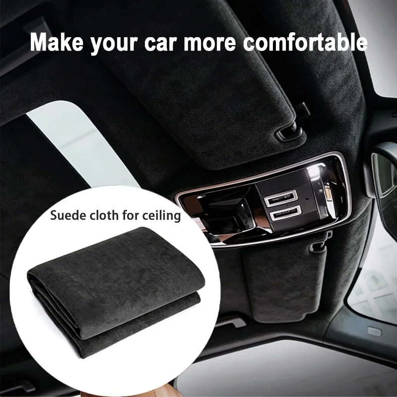 254x140cm High Weight Suede Fabric 3mm Sponge Back Non Adhesive Elastic Color Fast Cloth for Car Trunk Luggage Liner Renovation