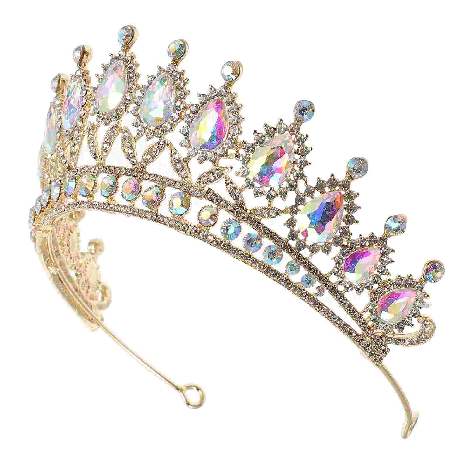 Tiara nupcial, decoración de boda, corona de diamantes de imitación, joyería para la cabeza, aleación de pelo, regalo femenino, accesorio exquisito para novia y mujer