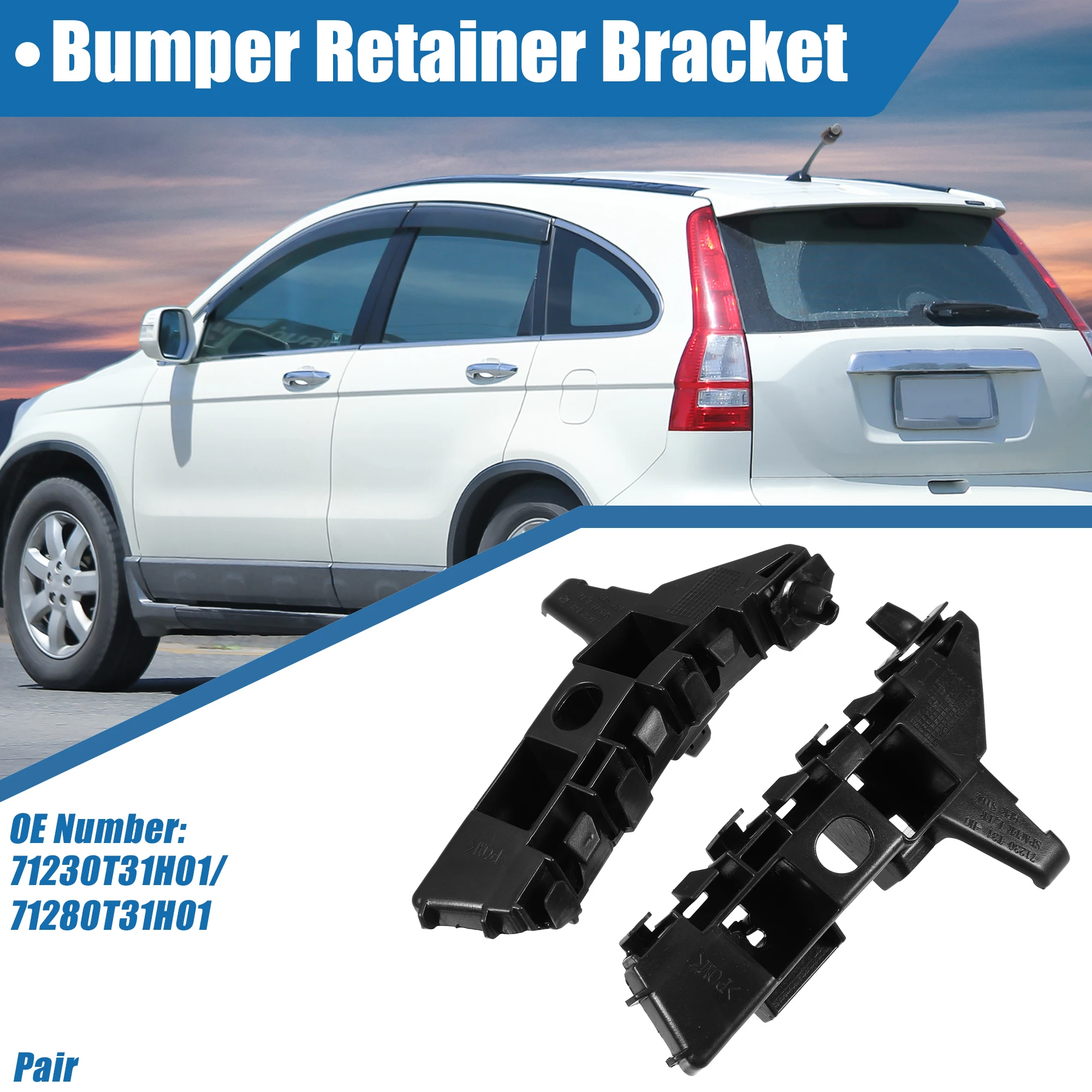 

Кронштейн для переднего бампера X Autohaux No.71280T31H01, кронштейн для бокового бампера водителя и пассажира для Honda Civic 2022-2023, 1 пара