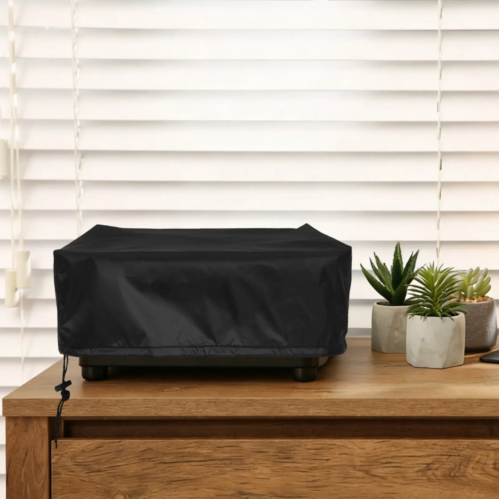 Record Player Dust Cover Oxford Cloth Waterproof Black Turntable Vinyl Protector for Living Room Storage Universal Fit