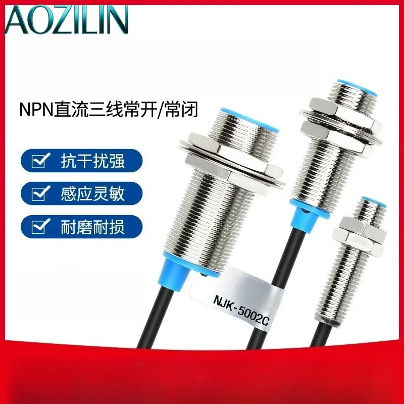 AOZILIN NJK-5002C Hall Proximity Switch Sensor with NPN Output for Automation Equipment