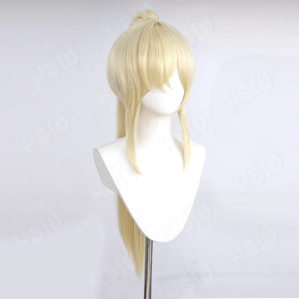 Jogo azul arquivo kanna ogata cosplay peruca bege cabelo longo resistente ao calor peruca sintética jogo cosplay peruca anime cosplay peruca