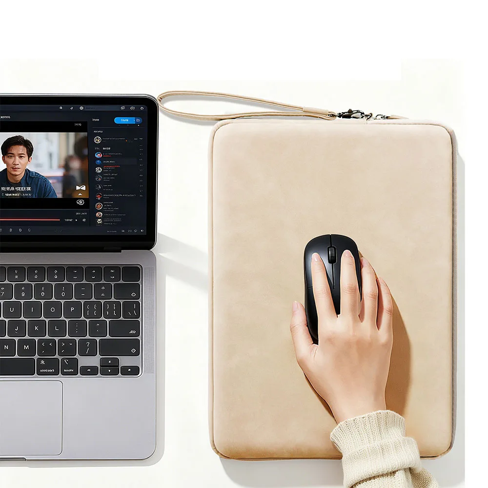 New Hot Sale Solid Color Laptop Bag For MacBook Portable Handbag Computer Protective Case Waterproof Shockproof Laptop Sleeve