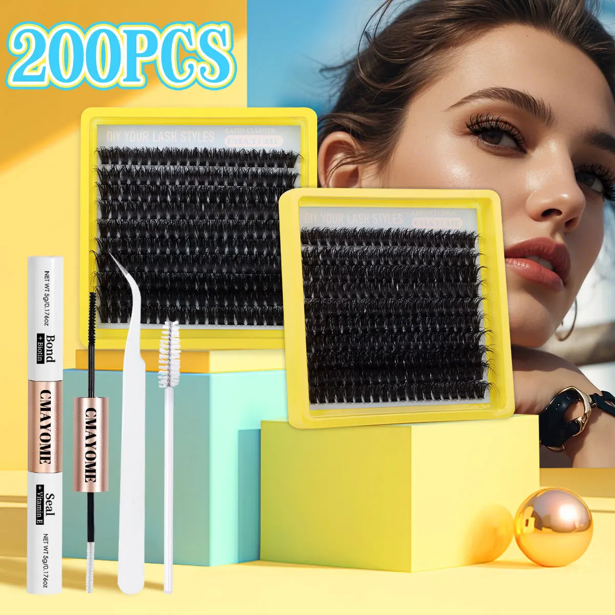 

10 Rows Dense Single Cluster False Eyelashes Segmented Grafting Eyelash Set Wholesale False Eyelash Factory