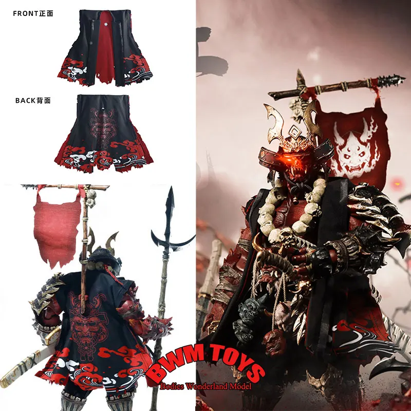 

In Stock 1/10 Scale Oni Samurai Printed Cloak Model Clothes Cape For Metytoyz 7inch Action Figure Doll