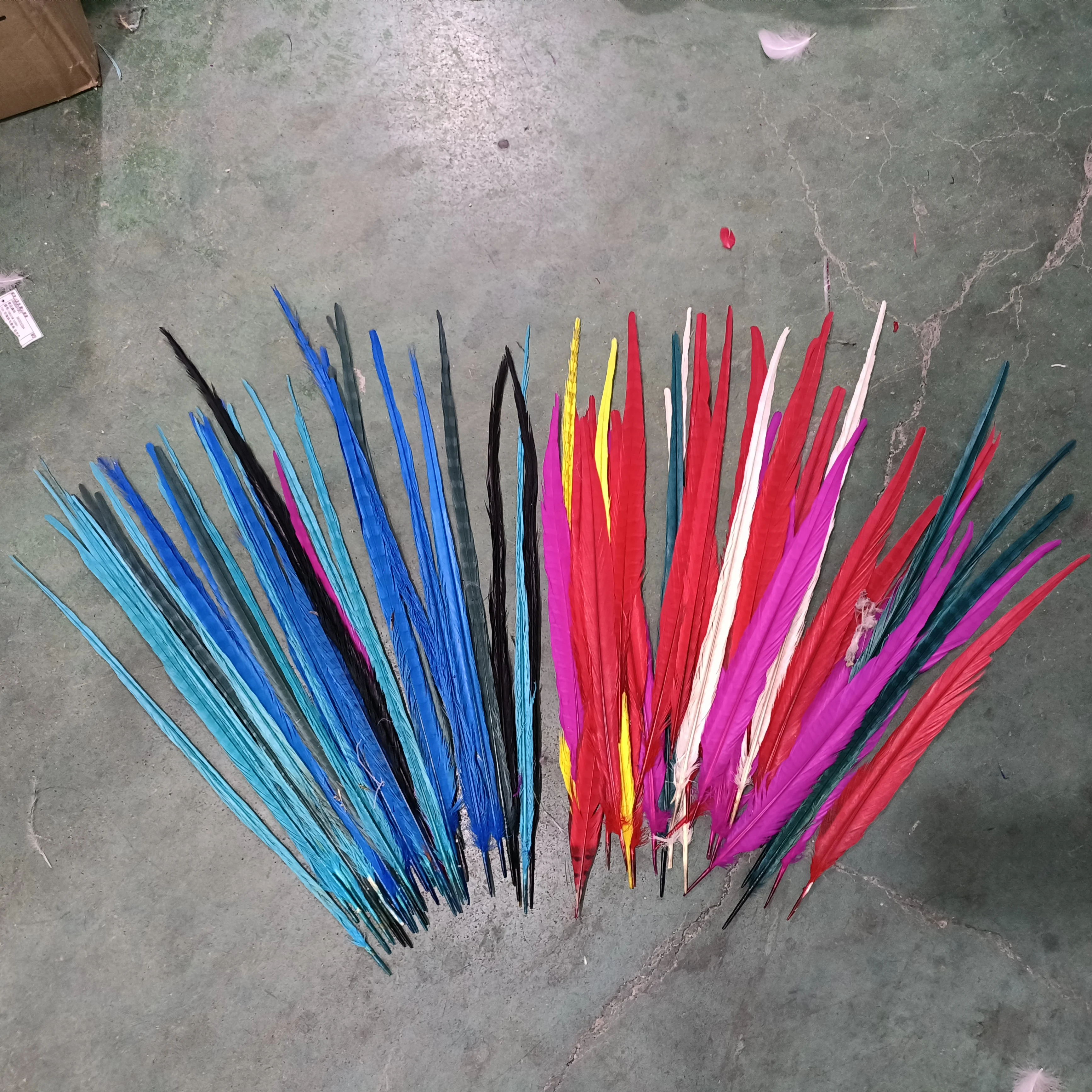 Wholesale Chicken Rooster Pheasant Feather Tail 45-50cm Colorful Carnival Party Dress Accessories Decoration Plumes DIY Crafts
