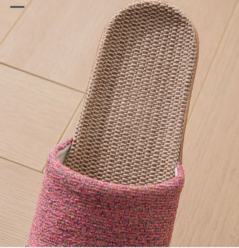 Hanf Casual Damen Hausschuhe Hause Wohnungen Frühling Sommer Luxus Designer Frau Schuhe 2026 Mode Indoor Rutschen Paar Leichte – Detail 17