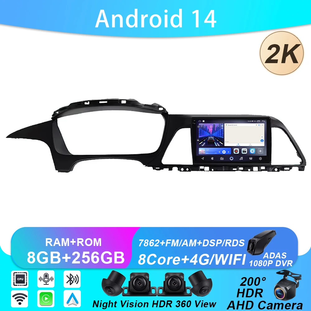 

WIFI Android Auto Radio For Hyundai Sonata 7 LF 2014-2017 Stereo Car Multimedia Player Carplay GPS Navigation System No 2din DVD