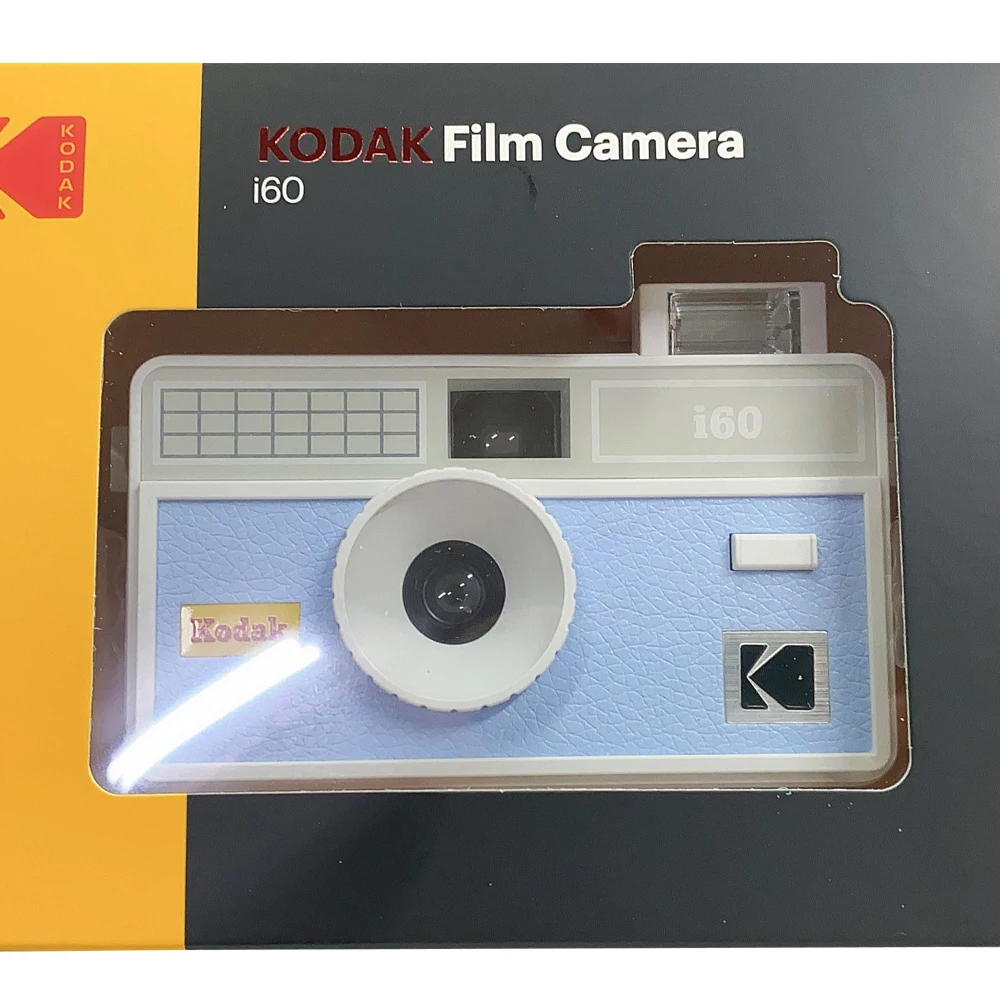 KODAK-Caméra à film réutilisable i60 avec flash, bleu clair, jaune, vert bourgeon, bleu bébé, 35mm