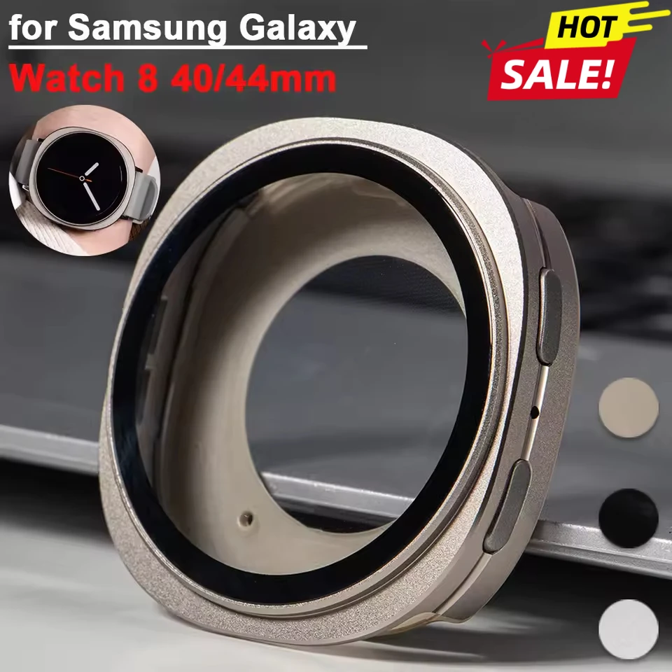 Schutzhülle aus gehärtetem Glas und Legierung für Samsung Galaxy Watch 8, 44 mm, 40 mm, vollständig abdeckende Schutzhülle, Galaxy Watch 8-Zubehör