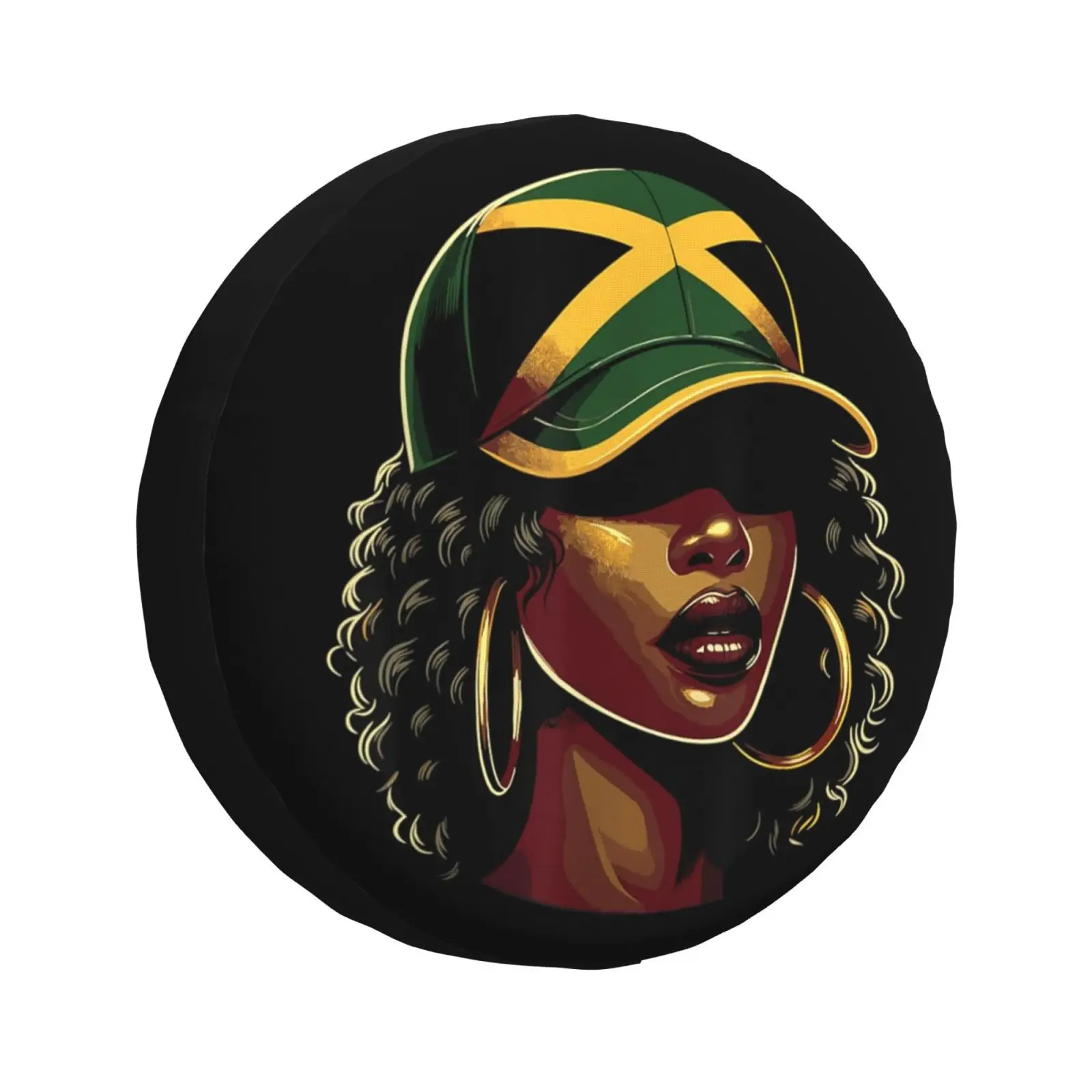 

Чехол для запасного колеса с принтом в ямайском стиле, универсальный защитный чехол для колес 4WD 4x4SUV для автомобильных аксессуаров 14 "15" 16 "17