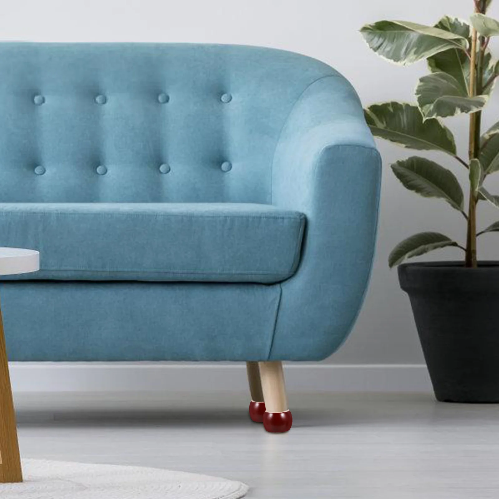 

4pcs Furniture Legs Wood Round Sofa Feet Replacement Cabinet Leg Extender Table Legs For Living Room Modern Wooden Home Decor