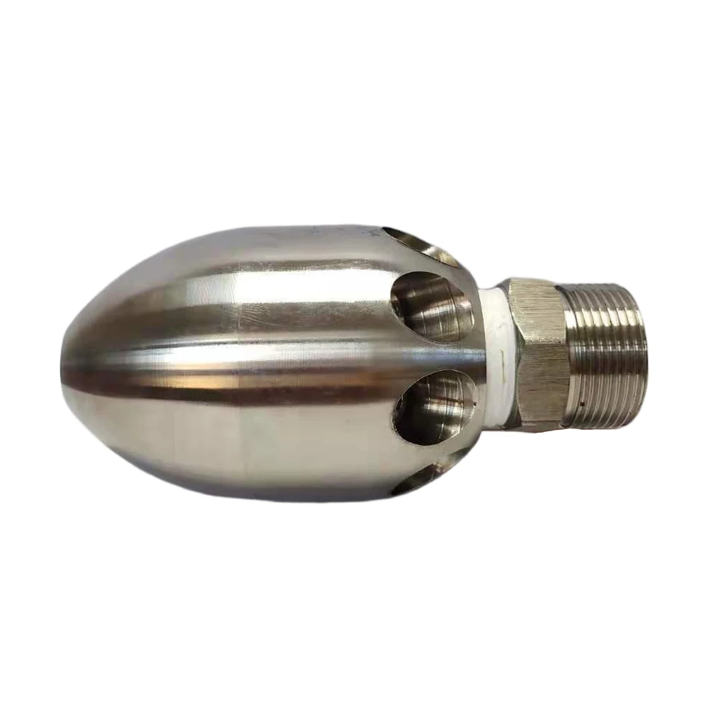 Stainless Steel High Pressure 8-Hole Nozzle High Pressure Spray  Nozzle Pipe Cleaning Sewage Sludge Pipeline Flushing  Nozzle
