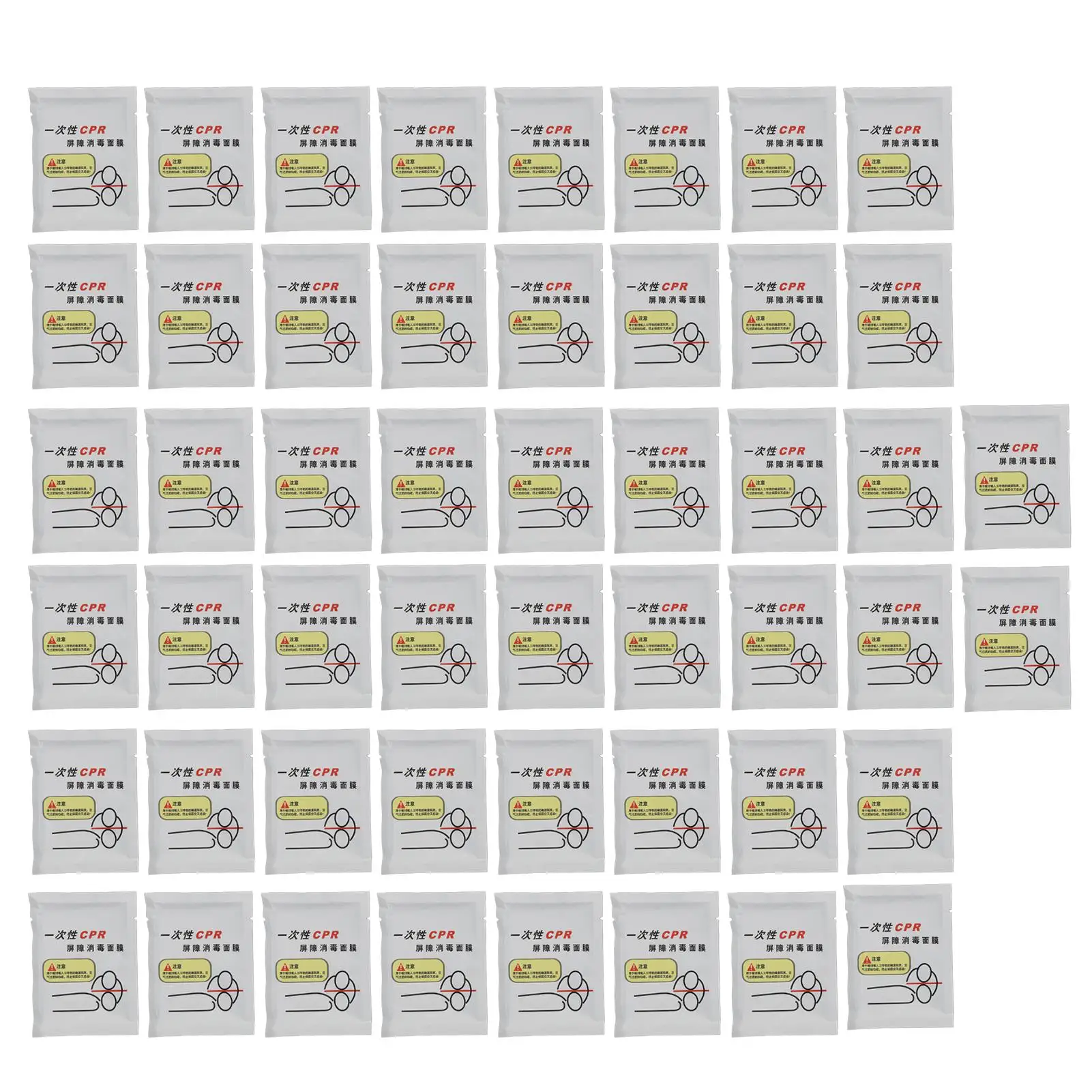 50개 일회용 단방향 심장 인공 호흡기 훈련 얼굴 CPR 연습 장벽