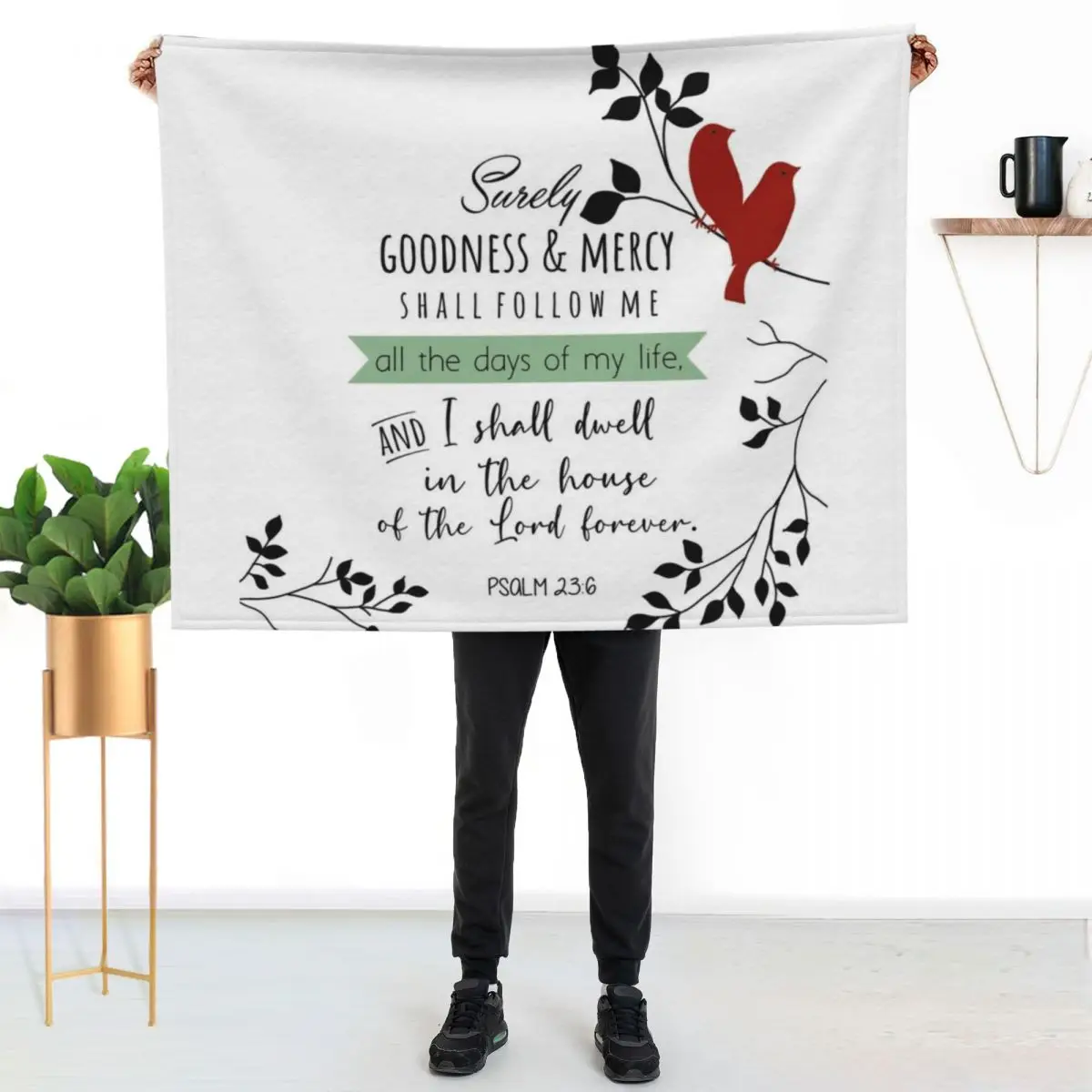 Bible Verses Throw Blanket manga Multi-Purpose Blankets For Sofas Soft Plaid blankets ands Flannels Blankets