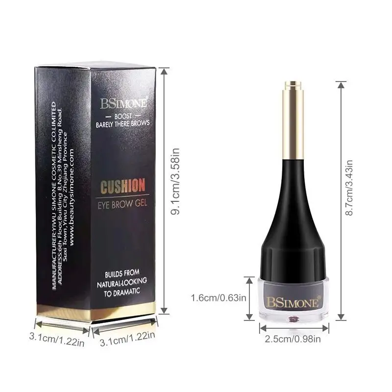 2g 4 colores impermeable de larga duración cojín de aire tinte cejas marrón negro crema para cejas potenciadores Gel maquillaje teñido cejas líquidas