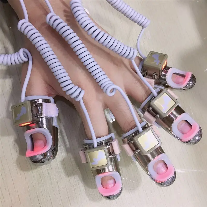 A94E-1 PCS Radio Frequency Microcurrent Golden Finger RF EMS Beauty Machine Face Lifting Body Massager Gold Alloy+Silicone