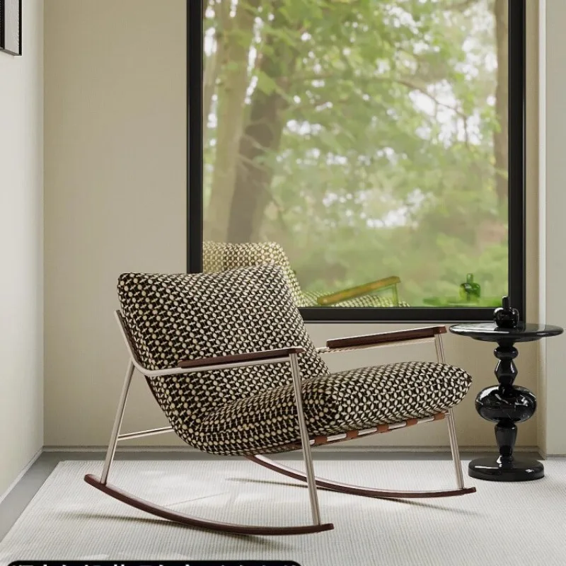 Sofa rocking chair designer recliner living room modern light luxury removable and washable soft bag sofa single rocking chair