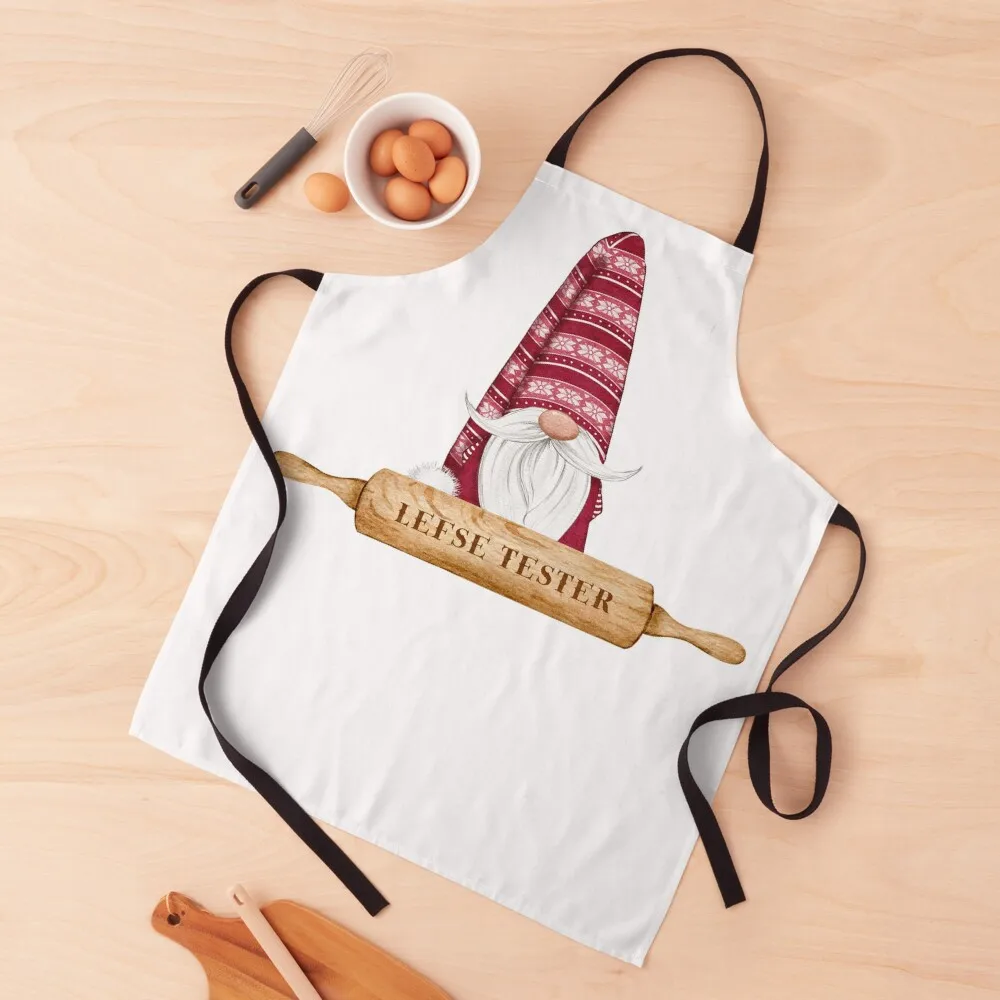 

Nordic Gnome Lefse Tester Apron esthetician man chef uniform For Kitchen Women professional hairdresser Apron