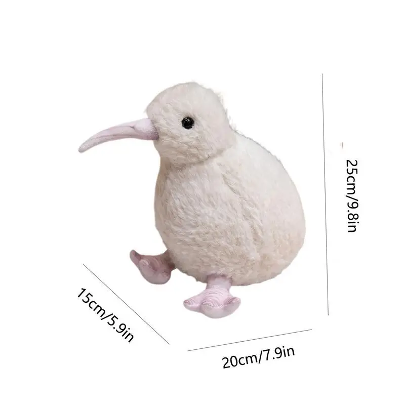 Kiwi Bird Plushies Stuffed Animal Kiwi Toy Cute Furry Kiwi Plushie Doll Realistic Simulation Bird Toys For Kids Birders Boys