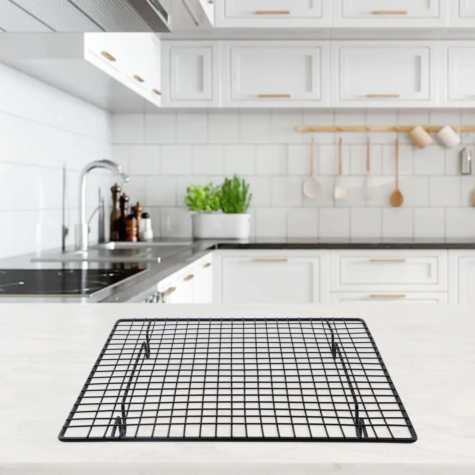 Non Metal Cake Cooling Rack for Baking and Grilling with Biscuit Dish Grid Tray Supporting Multi Dimensional Plates