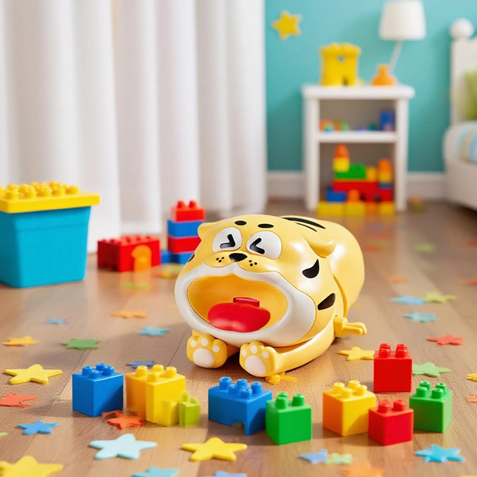 Lindo juguete de animales de tigre de cuerda para niños, niño y niña, figura de relojería para gatear, compañero de educación temprana, regalos divertidos para niños