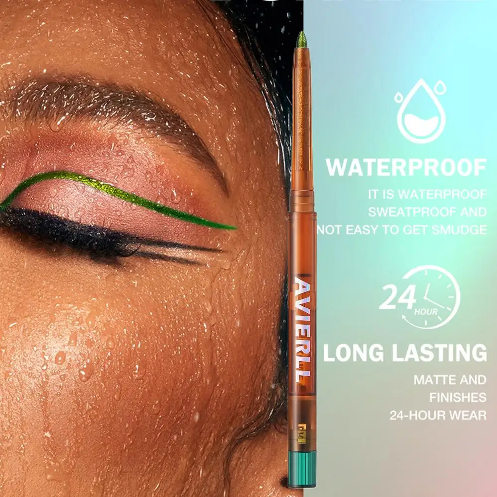 6 Farben Glitzer-Eyeliner, mehrfarbige Optionen, Glitzer-Eyeliner, geeignet für Halloween- und Weihnachtsmake-up, Augen-Make-up I3H8