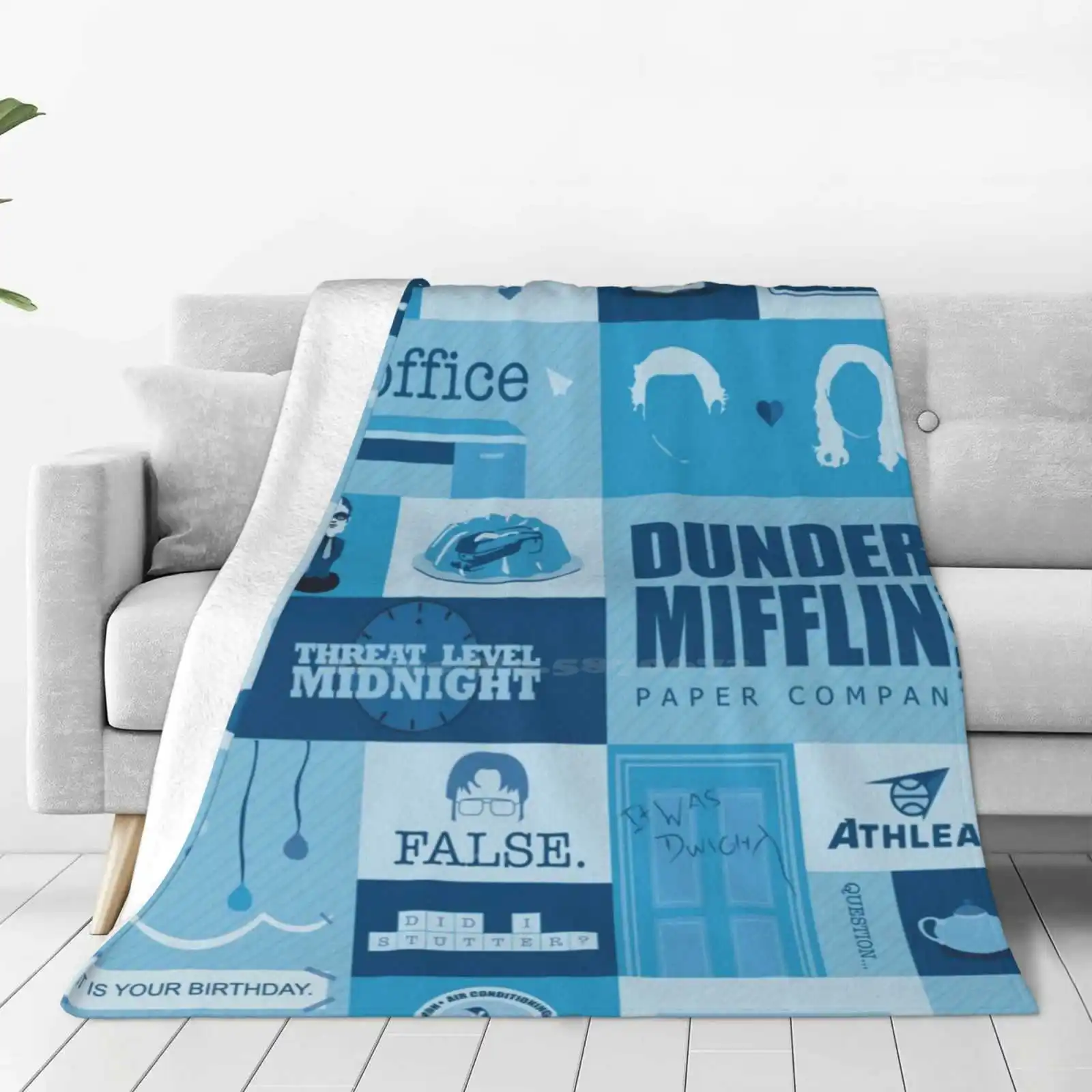 The Office Soft Warm Throw Blanket Jim Halpert Pam Beesley Pam Halpert Tv Shows Fun Happy Cute Michael Dwight Schrute The