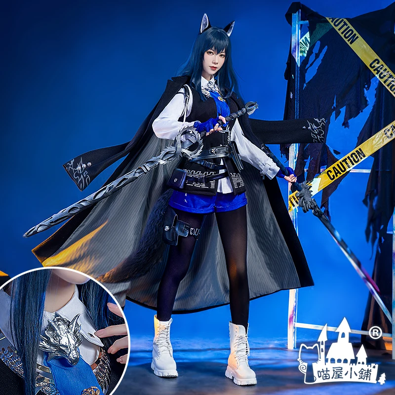 COS-KiKi Game Arknights Texas The Omertosa Battle Suit Cosplay Costume Gorgeous Uniform Halloween Carnival Party Outfit Women