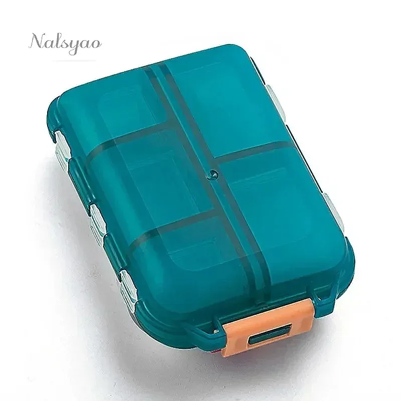 Wholesale Portable 10 Cells Pill Box Waterproof Moisture Proof Independent Grid Medicine Storage Container