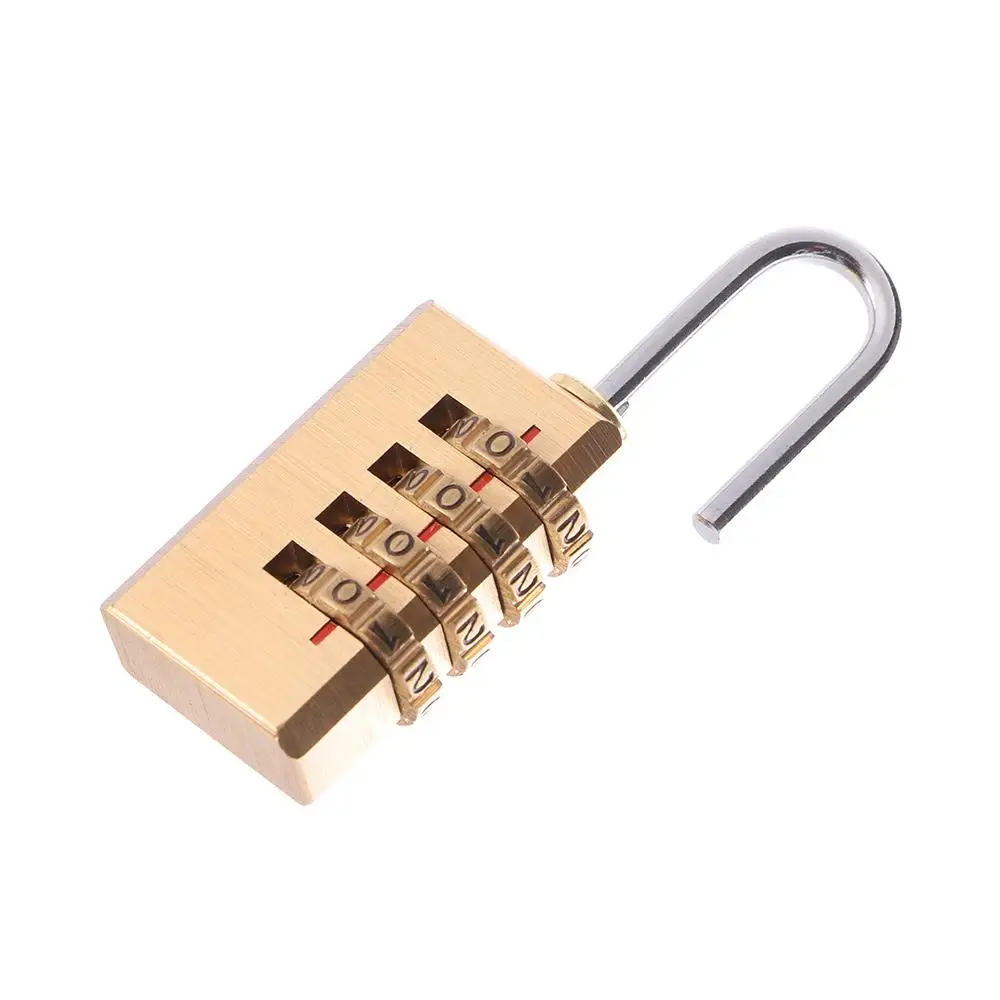 

Resettable Code Locks Mini 4 Digits Number Security Tool Padlock Password Code Brass Combination Lock Password Lock