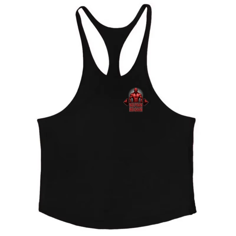 Men's Stringer Gym Vest Y-Back Design - Professional Bodybuilding Tank Top, Breathable Fabric, Ideal for Fitness Training
