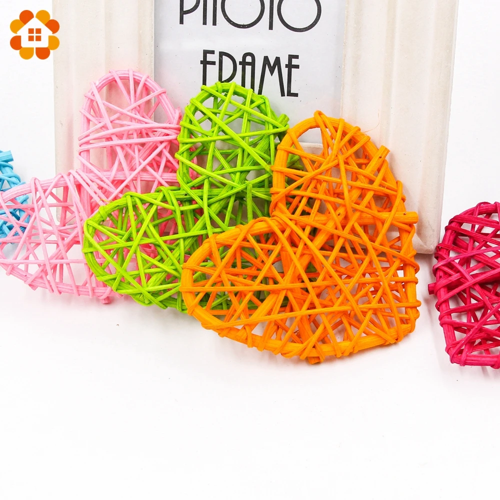 

5PCS 2 Sizes Heart Star Rattan Ball Colorful Sepak Takraw For Christmas Birthday Party Home Wedding Party Decoration Rattan Ball