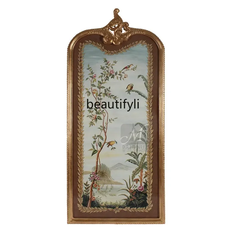 

New Arrivals Hand painted oil painting peacock European stle picture frame lobb background wall decorative entrance painting