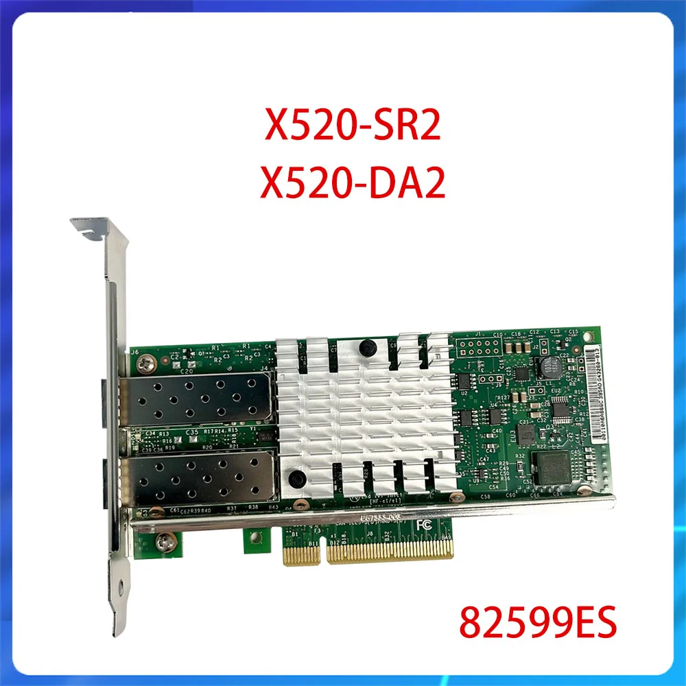 Original X520-SR2 X520-DA2 82599ES 10Gigabit 10GBe SFP Dual Port Ethernet Server Network Card Server Network Adapter