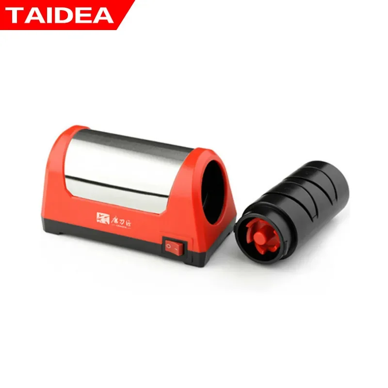 TAIDEA Knife Sharpener Sharpening Stone Two Stages Diamond Kitchen Knife 2 Slot Electric Diamond Steel Ceramic Home