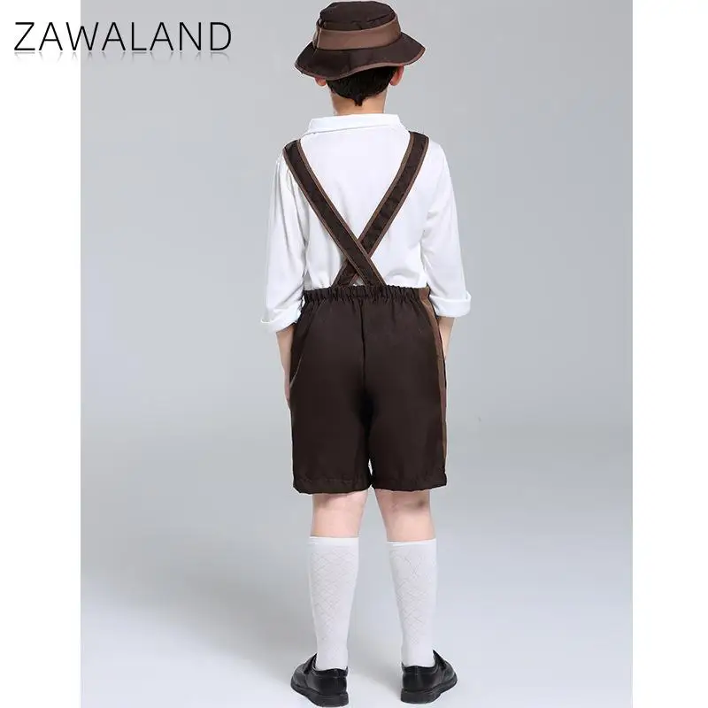 Zawaland Beer Festival Children Set Boy Holiday Party Overalls Suit Halloween Fashion Cosplay Costume Performance Clothing