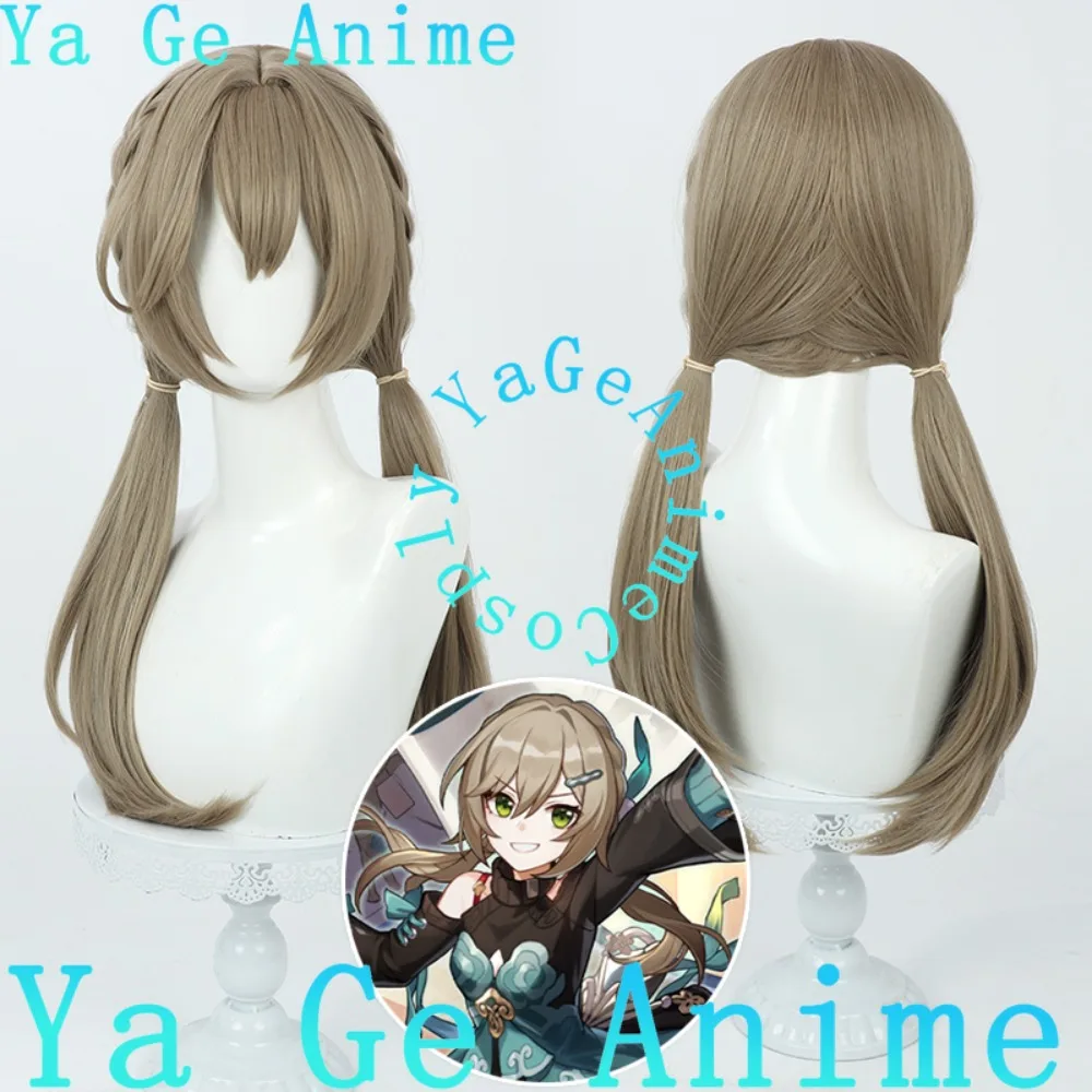 

Honkai: Star Rail Qingque Cosplay Wig Twin Braids Christmas Reality Show Cosplay Wig Anime Game Party Exhibition in Stock