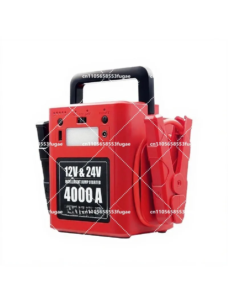 4000A Jump Starter for 12V/24V Heavy Duty Truck Battery, Intelligent Portable Car Booster for Dead Battery