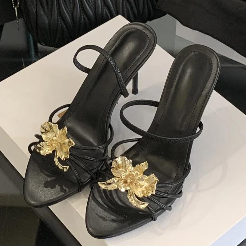 

Eilyken/модные женские тапочки на тонком высоком каблуке, дизайнерский стиль, пикантные вечерние шлепанцы с узким ремешком и острым носком